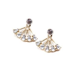 Tear drop fan earrings